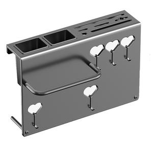 Portacuchillos de Acero Inoxidable para Montar en la Pared, Organizador de Cocina Multifuncional, Diseño Minimalista, Instalación sin Taladro - Product Image 2