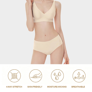 Premium Factory Wholesale Women Plus Size Seamless Wireless Lingerie Soft Stretch Sexy Sleeping Everyday Comfortable Wear <b>Bra</b> - Product Image 4