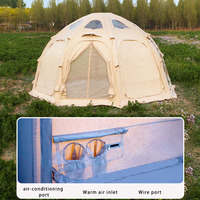 LuWay Portable Camping en plein air dôme octogone étanche Oxford tissu colonne d'air tente gonflable pour les voyages en famille