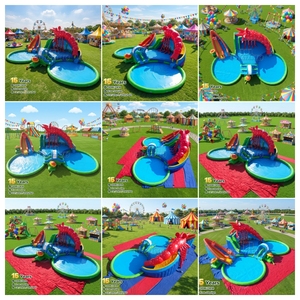 <span class=keywords><strong>Parc</strong></span> <span class=keywords><strong>aquatique</strong></span> gonflable géant certifié CE pour la location commerciale, toboggan <span class=keywords><strong>aquatique</strong></span> en PVC pour tous les âges, combo piscine et zone de jeux aquatiques - Product Image 6
