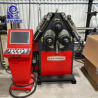Machine de pliage automatique CNC hydraulique pour profilés en acier inoxydable et en aluminium |   Cintreuse de tubes à 3 rouleaux pour tuyaux ronds/carrés