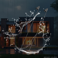 Lampe de jardin LED à haute luminosité, design moderne, étanche IP65, poteau en aluminium, alimentation électrique, éclairage extérieur pour parc et paysage