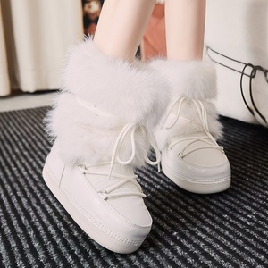<span class=keywords><strong>Botas</strong></span> de <span class=keywords><strong>Nieve</strong></span> Mooreyus Estilo 2026, Moda Europea y Americana, Media Altura, Parte Superior de Gamuza, Suela de Goma Antideslizante - Product Image 4