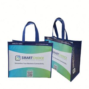 Sac non tissé écologique laminé, sac fourre-tout en tissu non tissé, sac de shopping personnalisé imprimé, réutilisable, vente en gros, sac non tissé avec logo personnalisé - Product Image 1