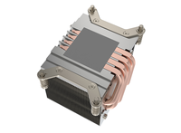 FEZCOOL LGA2011 R63-3 4 caloducs LGA2011 2U Refroidisseur de processeur actif avec ventilateur PWM à double roulement à billes 4 broches
