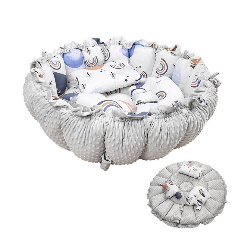 New Style 100% Cotton Soft and Multipurpose Baby Sleep Nest Lounger for 1-36 months Babies