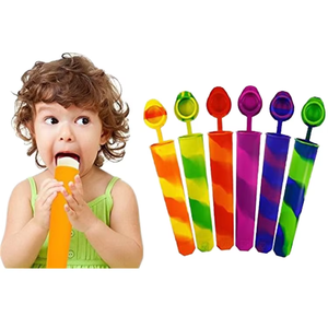 Molde de paletas de hielo de silicona sin BPA de grado alimenticio 100%, fácil liberación, fabricante de paletas congeladas caseras con tapa reutilizable ecológica - Product Image 1