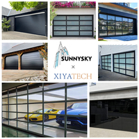 Sunnysky – porte de garage moderne en aluminium trempé, 9x8, 9x7, 16x7