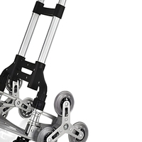 Chariot à main pliable en aluminium Uni-Silent, silencieux, pour monter les escaliers, chariot de courses FHT75-6S