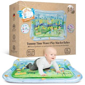Tapis aquatique XXL pour bébés, tapis de jeu sensoriel aquatique pour bébés, tapis aquatique sécurisé pour bébés, thème chantier - Product Image 1