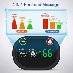 Smart Heated Shoulder Brace with <b>Vibration</b> Massage Wireless Electric Shoulder Support with LED Screen for Sports & Home Use - Product Image 3