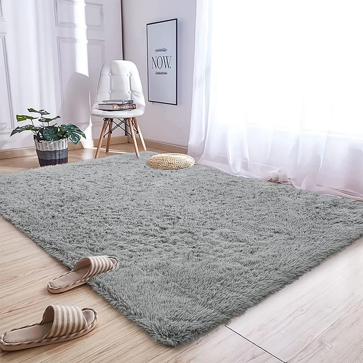Absorption Alfombra Living Room carpet Area rug polyester Shaggy carpet Plush Floor Fluffy Rug