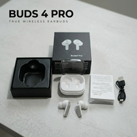 Écouteurs sans fil métalliques haut de gamme SX Buds4 Pro, charge rapide, détection vocale, pour la musique, les jeux et les voyages
