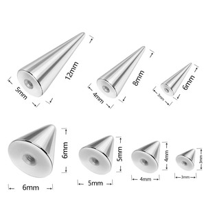 Accessoires de bijoux en acier inoxydable électroplaqué multi-tailles pour DIY : clous d'oreille, clous de lèvre, clous de sourcil, clous de <span class=keywords><strong>nombril</strong></span> style punk - Product Image 2
