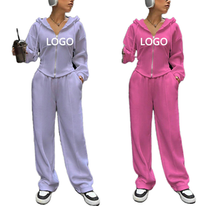 ชุดกีฬาฤดูหนาว PASUXI แบบลำลองสำหรับผู้หญิง 2 ชิ้น ผ้าแห้งเร็ว ระบายอากาศได้ดี เป็นมิตรกับสิ่งแวดล้อม ผลิตจากผ้าสแปนเด็กซ์/โพลีเอสเตอร์ พร้อมซิป - Product Image 3