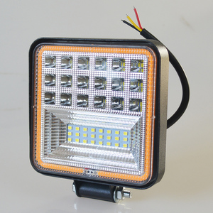 Phụ Kiện Xe Hơi 9-30V 4X4 Đèn Xe Tải 4 Inch 126W Đèn Led Tự Động Đèn Sương Mù Vòng DRL Hình Vuông Màu Trắng + Vàng Đèn Sương Mù Làm Việc - Product Image 4