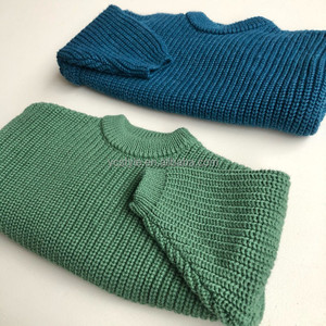 プルオーバー子供服無地長袖子供用セーター赤ちゃん特大チャンキーニットセーター冬用 - Product Image 3
