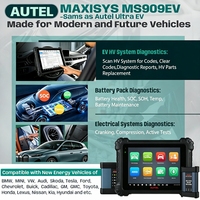 Scanner EV Autel MS909EV 2026, test de batterie hors véhicule, outil OBD2 haute tension, programmation ECU identique à Ultra EV
