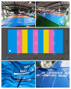 Coussin de saut gonflable géant pour l'extérieur, tapis de jeu nuage, montagnes d'air colorées, pour les parcs/événements, PVC durable, amusement - Product Image 4
