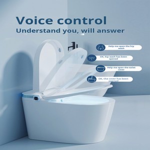 Smart One-Piece Toilet Automatic On/Off Foot Sensor Heated Seat Soft Close Rinse Dryer Built-In <strong>Bidet</strong>-Advanced Remote Control - Product Image 6