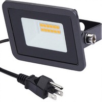 Projecteur de travail LED Wade 10W, étanche IP65, avec prise pour jardin, mur, fond, sous-sol, studio