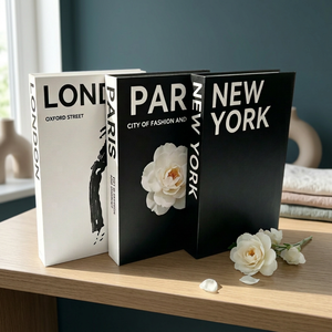 Magnetic Decorative <b>Book</b> <b>Box</b> Fake <b>Book</b> Display Case Paperboard Printed Desk Ornament Home Decoration - Product Image 5