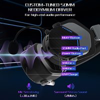 Auriculares Inalámbricos para Juegos BEAVIOO HW02 con Micrófono Desmontable, 2.4G + Bluetooth 5.0, Dongle USB-C para PC, PS5, Xbox