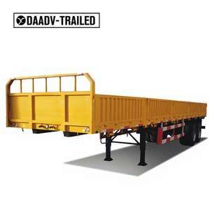 Remolque de Carga de 3 <span class=keywords><strong>Ejes</strong></span> Fabricado en China, con Capacidad de Más de 30 Toneladas, Remolque de Camión con Paredes Laterales <span class=keywords><strong>para</strong></span> Países de Asia Central - Product Image 1