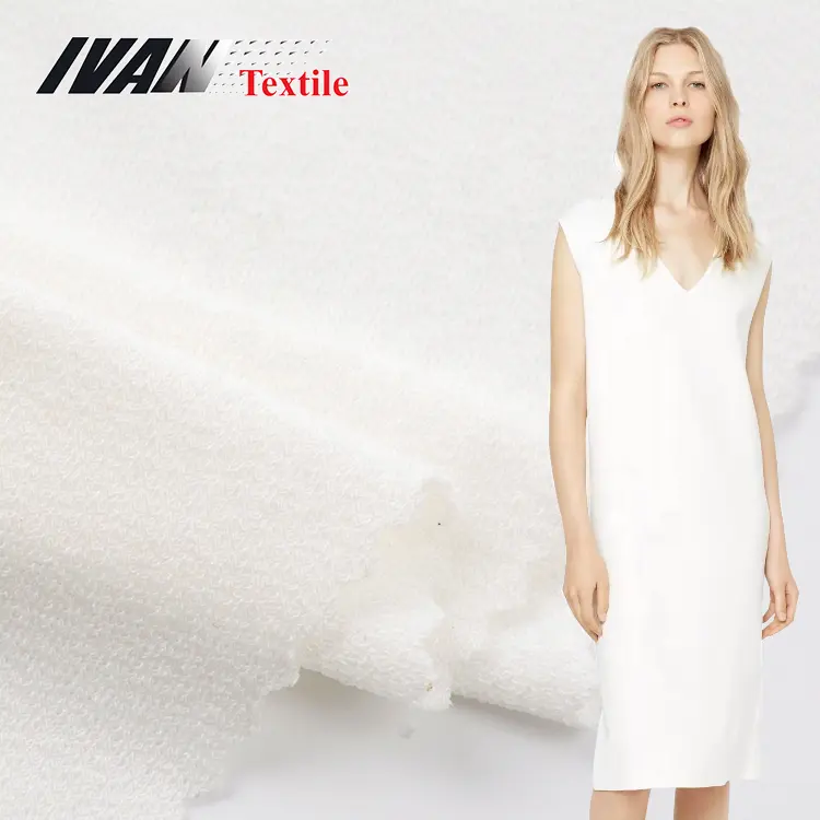Offre Spéciale personnalisé FDY 50D EXTENSIBLE tricoté crêpe spandex tissu polyester pour robe