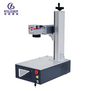 Mesin pencetak Laser penanda 30w pengukir serat Mini pengujian gratis sampel semua dalam satu untuk bisnis kecil