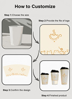 Gobelets à café jetables à double paroi en papier de 8 à 22 oz avec couvercles en plastique, anti-brûlure, anti-fuite, pour boissons chaudes/froides à emporter