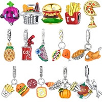 AliExpress aanbod Tungsten verzilverde kralen hamburger cola voedsel-thema serie voor DIY Europese Amerikaanse stijl armband