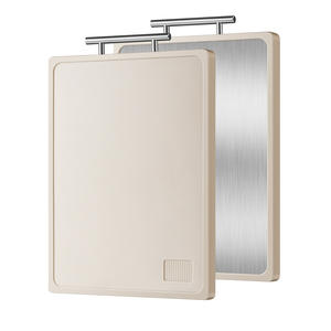 Grande planche à découper nordique double face 100% titane pur Planche à découper de cuisine Bloc à découper avec poignée pour écraser l'ail - Product Image 1