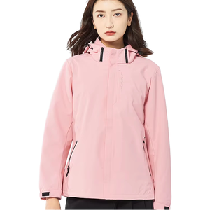 เสื้อแจ็คเก็ตกันน้ำกันลมสำหรับผู้หญิงรุ่นใหม่  แบบมีฮู้ด  ไซส์ใหญ่  ทรงหลวม  สวมใส่สบาย  เหมาะสำหรับกิจกรรมกลางแจ้ง  พร้อมโลโก้พิมพ์ลาย - Product Image 4