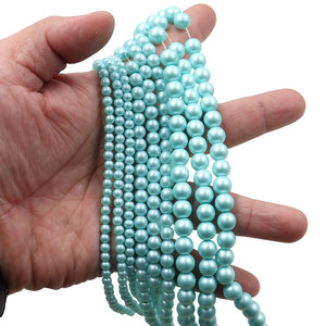 Perles de verre rondes bleu <span class=keywords><strong>Tiffany</strong></span> mat de 7 pouces, 4/6/8/10 mm, stock d'usine pour la fabrication de bijoux élégants <span class=keywords><strong>et</strong></span> sophistiqués - Product Image 4