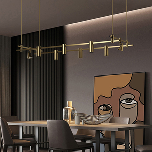 Customized LED Brass Chandelier with Retro Decorative Lighting <b>spotlight</b> and Track Lights for Hotel Apartment Restaurant - Product Image 1