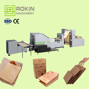 Composants haut de gamme ROKIN BRAND <span class=keywords><strong>Carrefour</strong></span> utilise une mini machine de fabrication de sacs en papier à poignée plate - Product Image 1