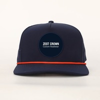 Topi Trucker Snapback 5 Panel Bordir 3D Anti Air - Topi Baseball Performa Cepat Kering untuk Olahraga Luar Ruangan & Pakaian Kasual