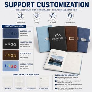 Custom A5 Magnetic Buckle Soft <b>Journal</b> Printed Brand Logo Diary Notepad Note Book Pu Leather Notebook - Product Image 4