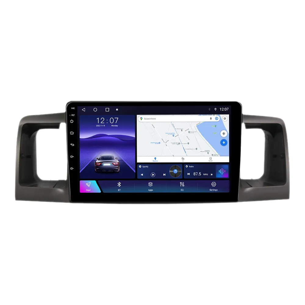 NaviFly TS10 TS18 Rádio para carro com tela de toque Android Qled para Toyota Corolla 11 Auris E180 2017-2018 com Wi-Fi 4G LTE mais novo