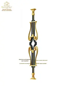 אלומניום אור בסגנון יוקרתי מעקה מעקה עם עיצוב מסתובב מעוקל עבור וילה - Product Image 6