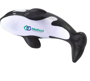 Imprinted Killer Whale Stress Relievers Marine Theme Promotional Gifts Custom Logo Bulk Wholesale Corporate Events - Product Image 2