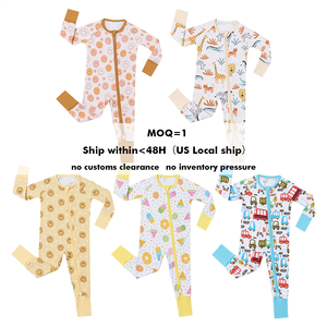 Pijamas <span class=keywords><strong>de</strong></span> Viscosa <span class=keywords><strong>de</strong></span> Bambú con Impresión Personalizada al por Mayor Mameluco <span class=keywords><strong>de</strong></span> Bebé <span class=keywords><strong>de</strong></span> Bambú Orgánico con Doble Cremallera Ropa <span class=keywords><strong>de</strong></span> Bambú para Niños Pequeños - Product Image 5