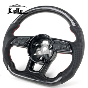 Volant en fibre de carbone pour <span class=keywords><strong>Audi</strong></span> A3 S3 A4 S4 A5 S5 A6 S6 RS3 RS4 RS5 RS6 <span class=keywords><strong>S</strong></span>-<span class=keywords><strong>line</strong></span>, volant sport personnalisé - Product Image 3
