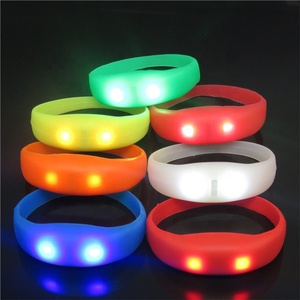 T-Worthy LED Sound Activated Silicone Wristband Cheap Price Promotional Party Supplies for Concerts Events Glowing Bracelet Gift