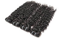 Ekstensi Rambut India Asli Double Machine Wefted 100% Full Cuticle Aligned Virgin Hair Weave Natural Raw Temple Deep Curly Bundles