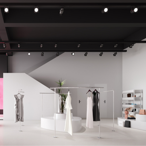 Muebles de Diseño Interior para Tiendas de Ropa de Alta Gama LUX, Personalizables y Sencillos, Exhibidores Metálicos para Ropa - Product Image 6