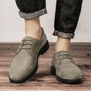 Chaussures pour hommes en cuir véritable de style italien, fabriquées à la main, à lacets, légères, imperméables, respirantes et antidérapantes, fournies directement par l'usine. - Product Image 5