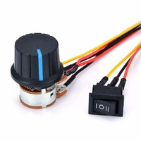 Sikat DC pengontrol kecepatan Motor, modul pengontrol kecepatan Motor dapat diprogram reversibel kontrol PWM 10-50V 100A 3000W 145x80x40mm
