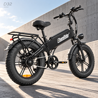 Vélo cargo électrique Chamrider 48V 32Ah, pneus larges de 20 pouces, couple de 80 Nm, porte-bagages arrière, service de livraison professionnel D 32